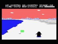 une photo d'Ã©cran de Antarctic Adventure sur MSX